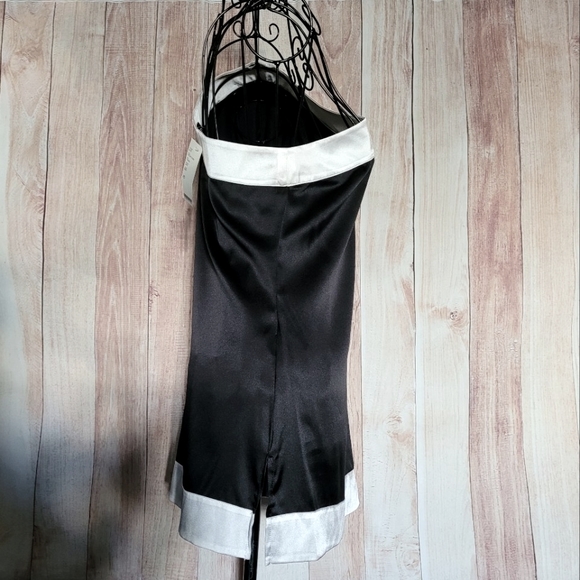 bebe Black and White Silk Blouse - Picture 3 of 7